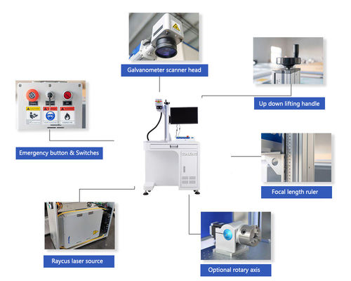 20w 30w 50w 100w Ringgraviermaschine und Metallfaserlasermarkierungsmaschine