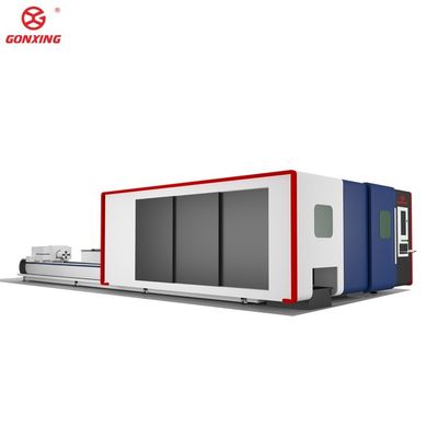 Industrielle Doppeltisch 3000w Laserschneidmaschine für Blech- und Rohrmetall mit HIWIN-Führleiste