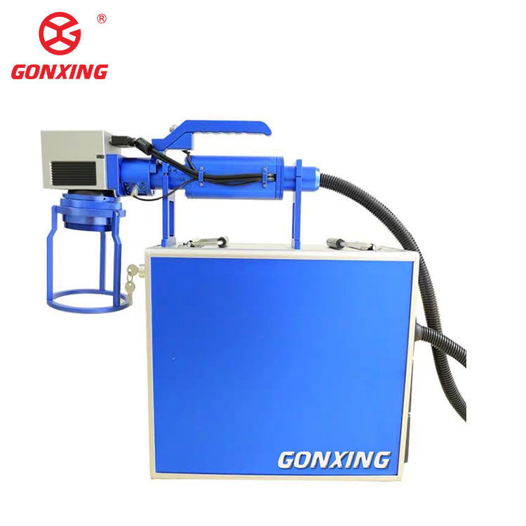 30W 50W 60W tragbare Handgravurlasermaschinen für Metall aus Edelstahl DXP unterstützte Markierungsfläche 200mm*200mm